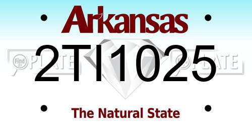 2TI1025 Arkansas License Plate
