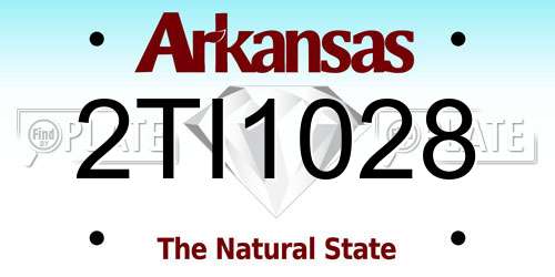 2TI1028 Arkansas License Plate