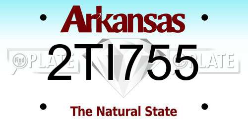 2TI755 Arkansas License Plate
