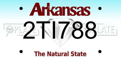 2TI788 Arkansas License Plate