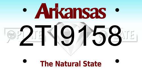 2TI9158 Arkansas License Plate