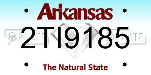 2TI9185 Arkansas License Plate