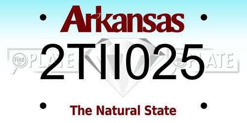2TII025 Arkansas License Plate