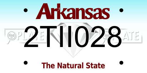 2TII028 Arkansas License Plate