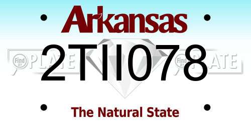 2TII078 Arkansas License Plate