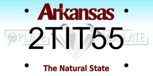 2TIT55 Arkansas License Plate