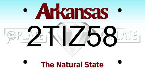 2TIZ58 Arkansas License Plate
