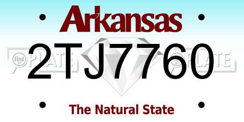2TJ7760 Arkansas License Plate