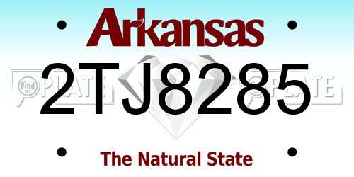2TJ8285 Arkansas License Plate