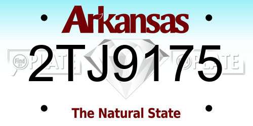 2TJ9175 Arkansas License Plate