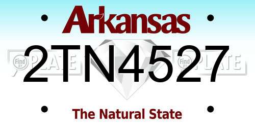 2TN4527 Arkansas License Plate