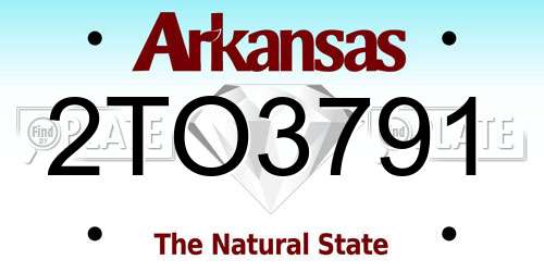 2TO3791 Arkansas License Plate