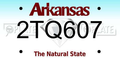 2TQ607 Arkansas License Plate