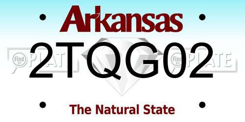 2TQG02 Arkansas License Plate