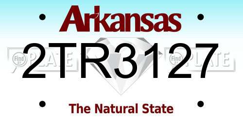 2TR3127 Arkansas License Plate