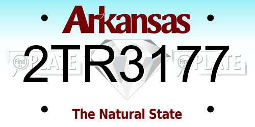 2TR3177 Arkansas License Plate