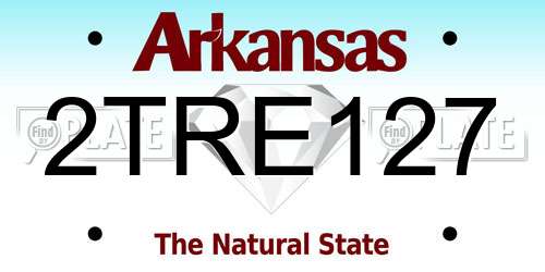 2TRE127 Arkansas License Plate