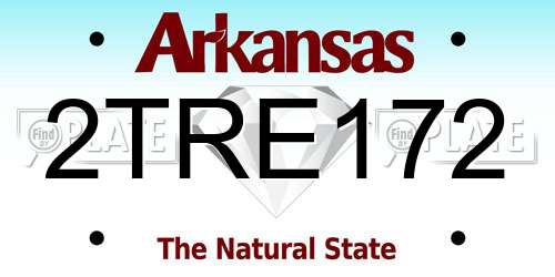 2TRE172 Arkansas License Plate