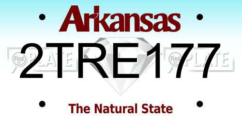 2TRE177 Arkansas License Plate