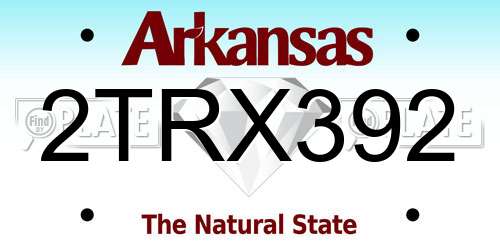2TRX392 Arkansas License Plate