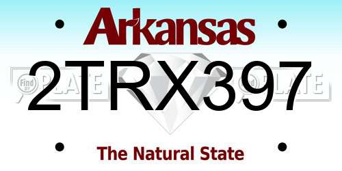 2TRX397 Arkansas License Plate