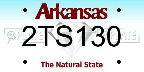 2TS130 Arkansas License Plate