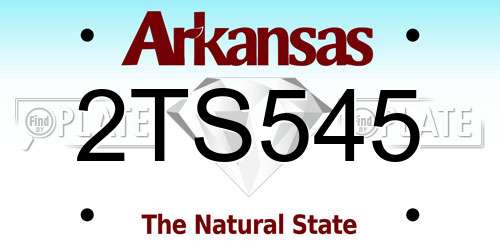 2TS545 Arkansas License Plate