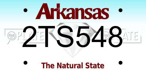 2TS548 Arkansas License Plate
