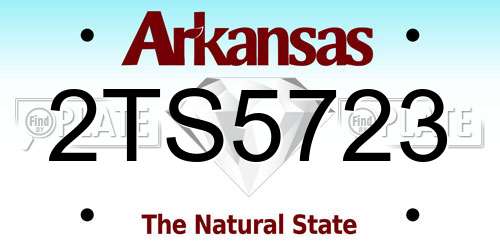 2TS5723 Arkansas License Plate