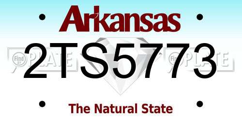2TS5773 Arkansas License Plate