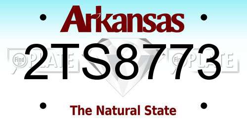 2TS8773 Arkansas License Plate