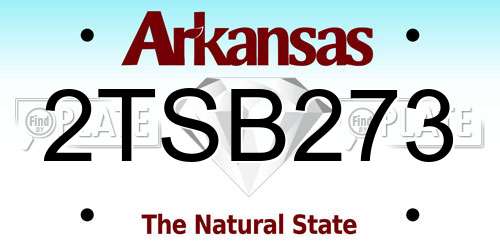2TSB273 Arkansas License Plate