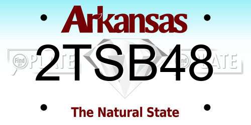 2TSB48 Arkansas License Plate