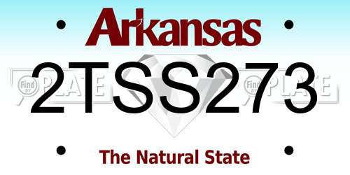 2TSS273 Arkansas License Plate