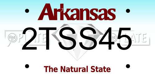 2TSS45 Arkansas License Plate