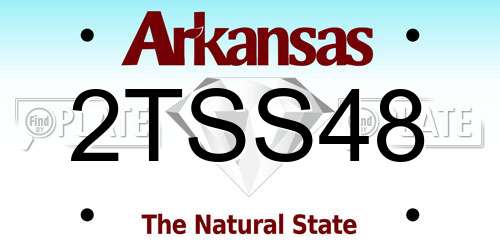 2TSS48 Arkansas License Plate