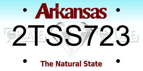 2TSS723 Arkansas License Plate