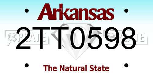 2TT0598 Arkansas License Plate