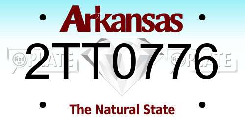 2TT0776 Arkansas License Plate