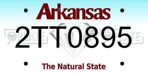 2TT0895 Arkansas License Plate
