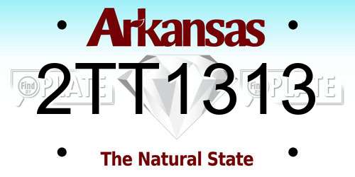 2TT1313 Arkansas License Plate