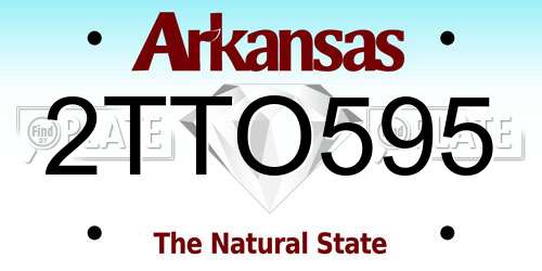 2TTO595 Arkansas License Plate