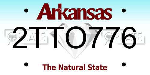 2TTO776 Arkansas License Plate