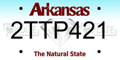 2TTP421 Arkansas License Plate
