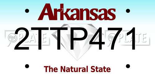 2TTP471 Arkansas License Plate
