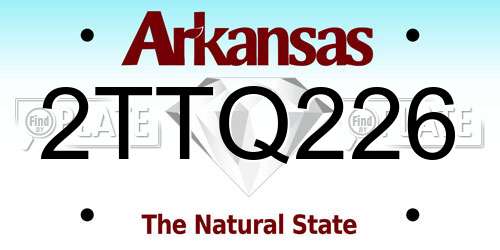 2TTQ226 Arkansas License Plate