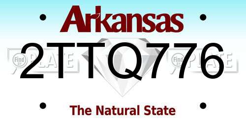 2TTQ776 Arkansas License Plate