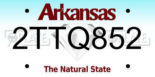 2TTQ852 Arkansas License Plate