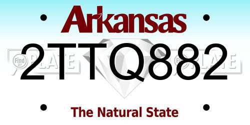 2TTQ882 Arkansas License Plate