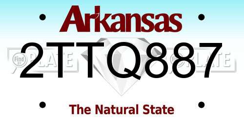 2TTQ887 Arkansas License Plate